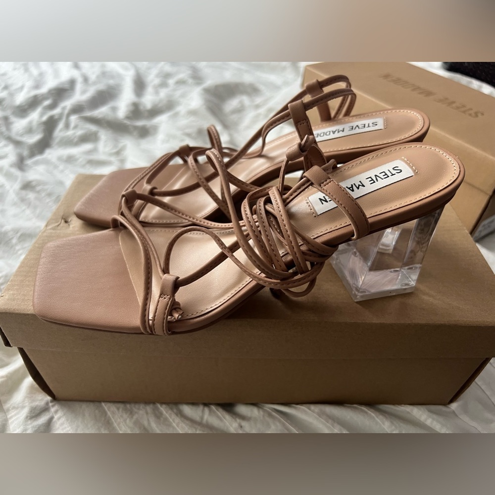 Nude strappy heel Steve Madden